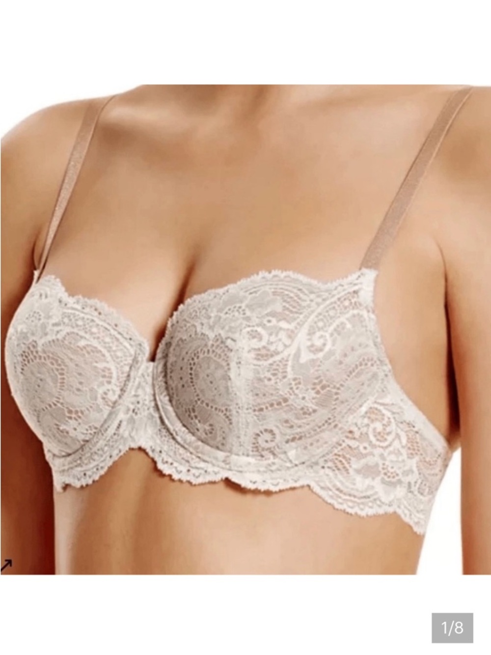 ThirdLove Lace Balconette Bra in Ivory